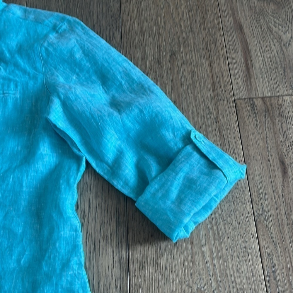 FOXCROFT | 100% linen button down, size 6 - Picture 5 of 5